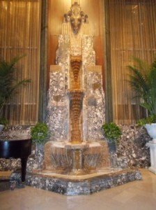 Fountain in the Palm Court bar of the hotel