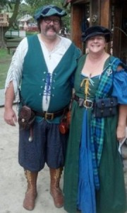 Rich and Joy in costume at the Ren Faire.