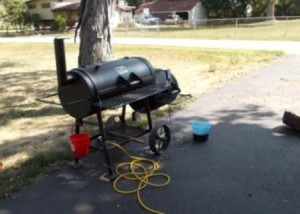 Rich's smoker for Labor Day BBQ