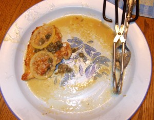 Rich fixed chicken piccata last weekend.  It was wonderful.  I love a good cook.