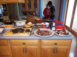 We had food, food, and more food.
