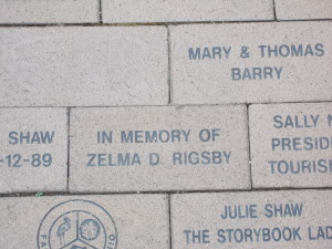 Mom's brick in the memory walkway at the Visitor's Center.