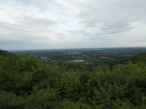 Looking out from the Knobs towards Louisville.  Beautiful evening for a view.