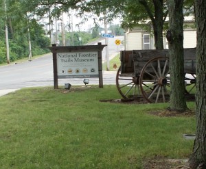 Sign out in front of the National Trails Museum.