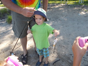 Cael caught a couple of fish.