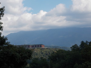 Clouds coming in over Mt Leconte in the evening.