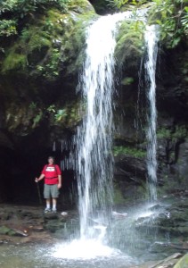 Another picture of Rich at Grotto Falls.