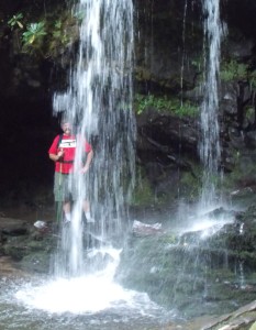 Rich behind Grotto Falls.