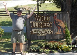 Rich doing the rose pose at the Wild Turkey Distillery.