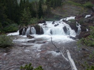 Cascading waters from Redrock Falls