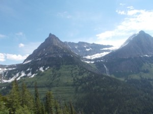 Glacier still left on the mountain.