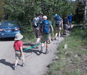 The group heading out for the trail to Appostoki Falls.