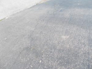 The old driveway is so worn and cracked.