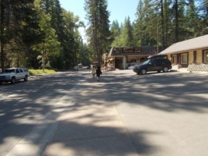 Looking up the street in Apgar Village.