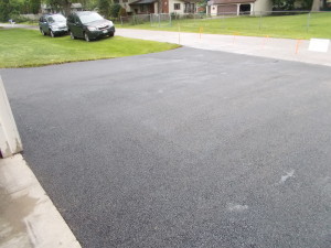 A nice level surface out on the side of the main garage.