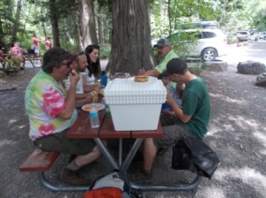 Lunch at Avalanche Creek.