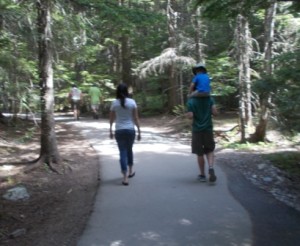 Making the trail easier for Zane.
