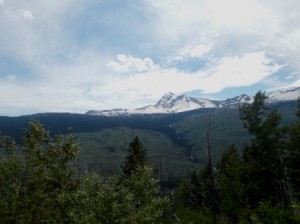 Mountains still in snow.