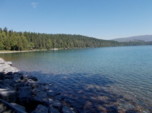 Nice view from the inn at Apgar Village.