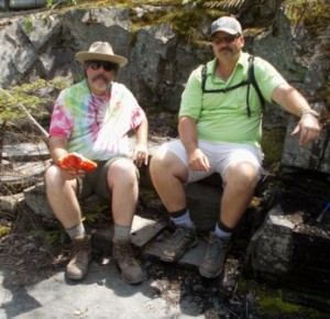 Rich and Alex taking a snack break.