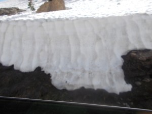 Snow is still pretty thick in places.