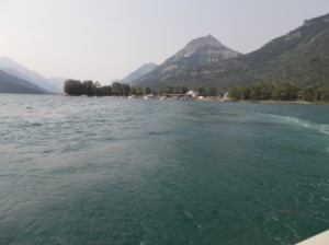 Waterton townsite from the cruise ship.