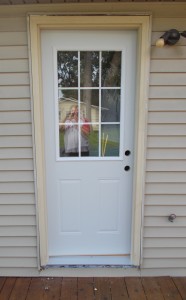 New door is in.  Time for the locks.