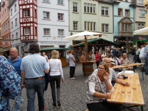 Weinfest in market square in Cochem