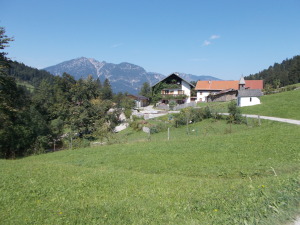 Beautiful setting with chalets and farms.