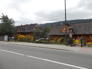 Couple of hotels on our street in Zakopane.