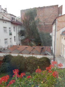 Courtyard from our window in Cracow.