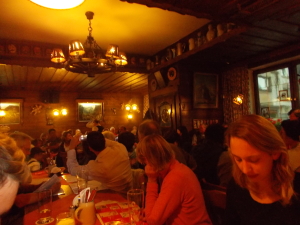 Dining room at the Tyrolean restaurant.