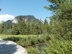 Our first stop to look at the Alps on the way to Garmisch.