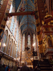 Inside the cathedral of St. Mary's Basilica.