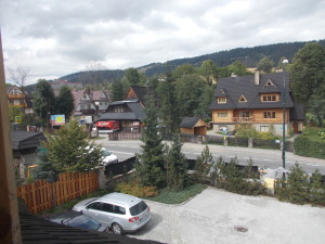 View from our hotel to the mountains above Zakopane.