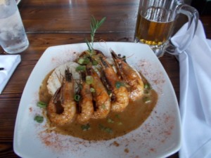 Shrimp and grits at Jackson Brewery