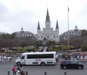 St Louis Cathedral behind Jackson Square